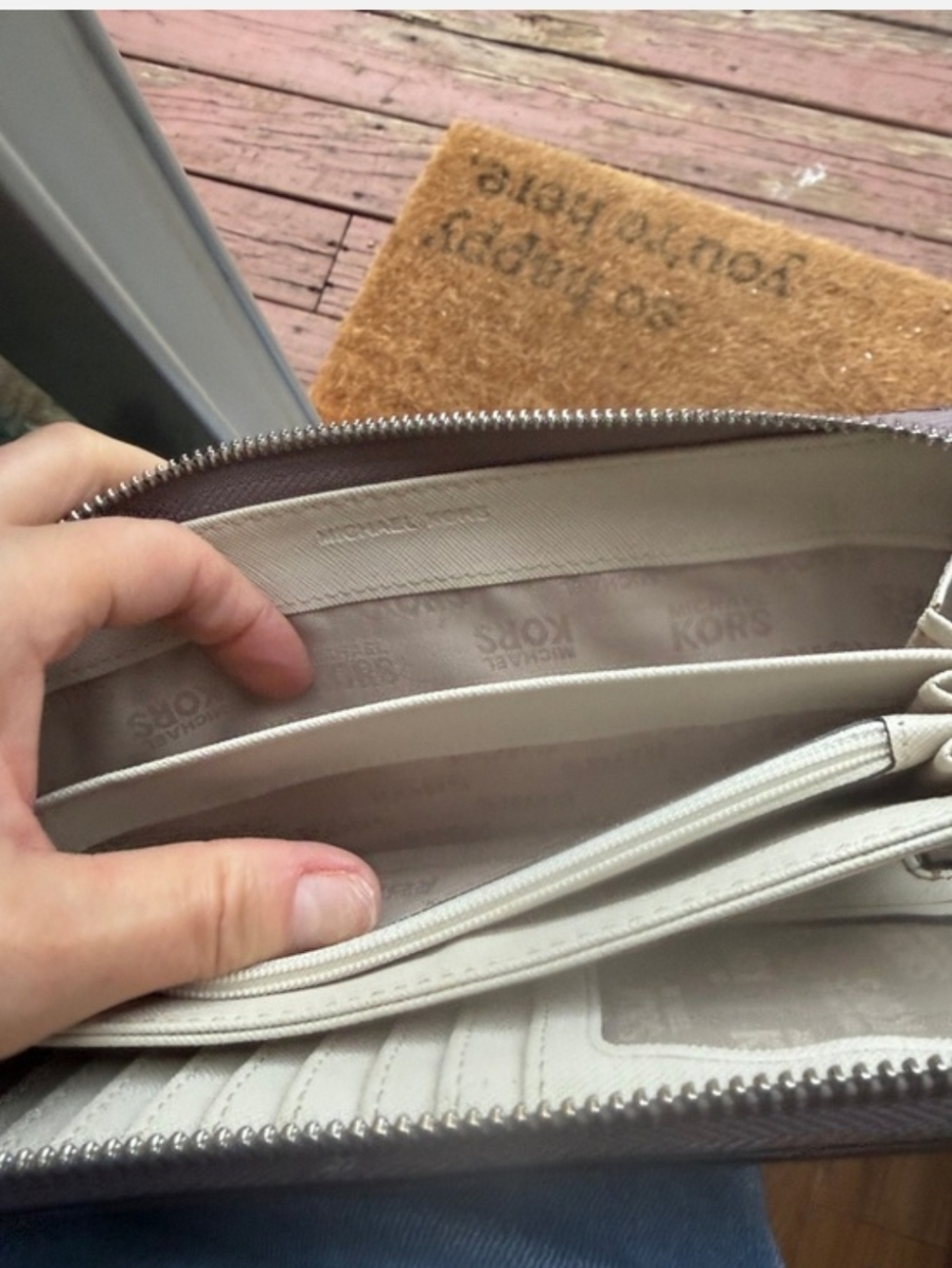 Michael Kors Jet Set Python-Embossed Leather Travel Continental Wallet EUC - Picture 11 of 15